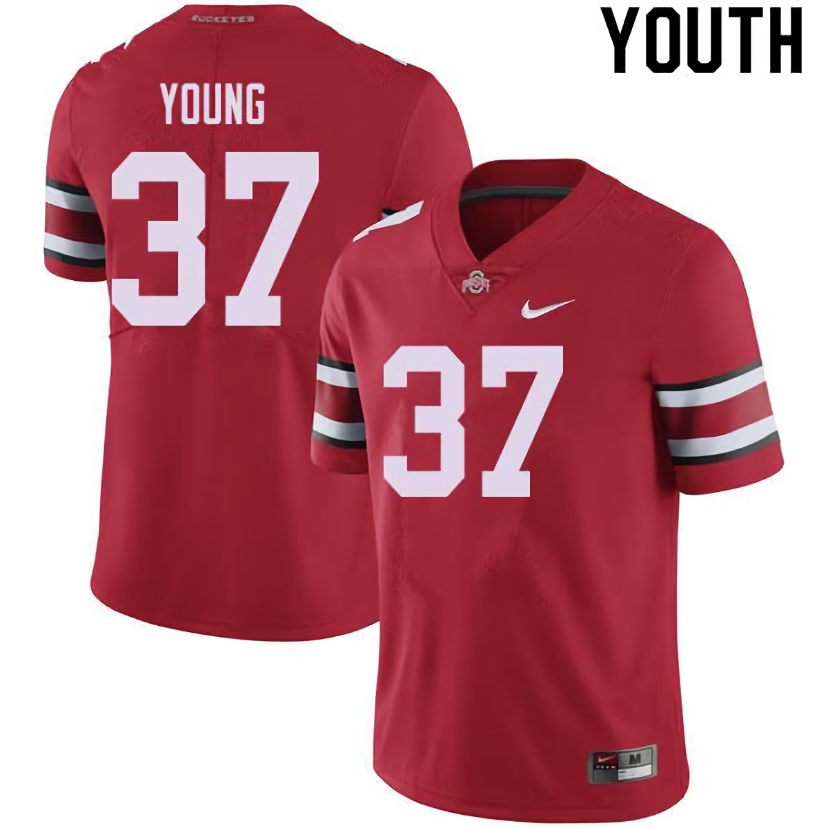 Craig Young Ohio State Buckeyes Youth NCAA #37 Nike Red College Stitched Football Jersey RAX4856FP